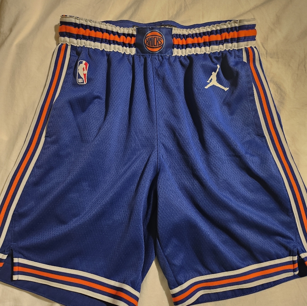 Jordan Brand Official NBA NY Knicks Basketball Shorts (2021 Season)